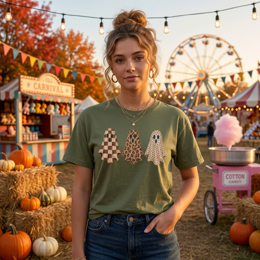 Leopard Print Ghosts T-Shirt
