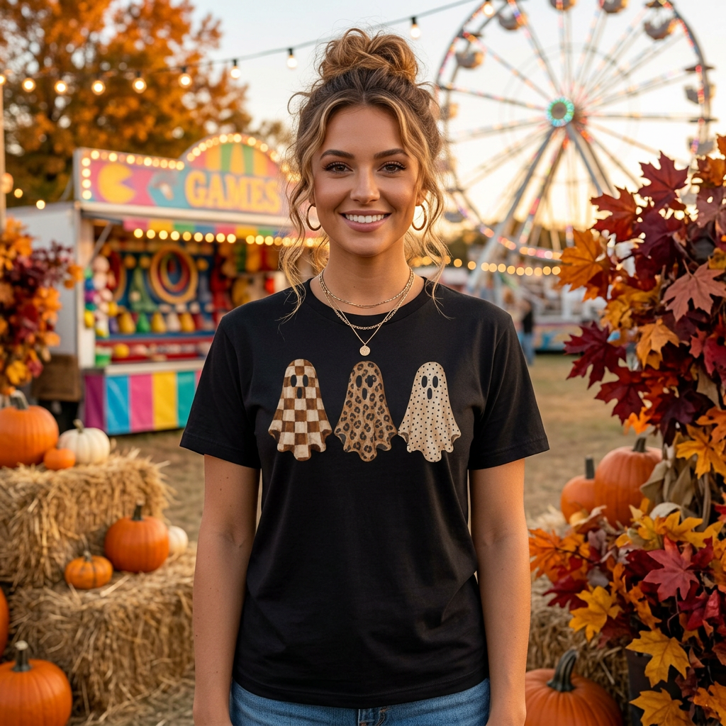 Leopard Print Ghosts T-Shirt