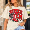Wreck ’Em Red Cowboy Boot Graphic T‑Shirt